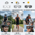 UV400 Photochromic Polarized Safety Glasses - Impact Resistant Outdoor Sports and Work Eyewear
